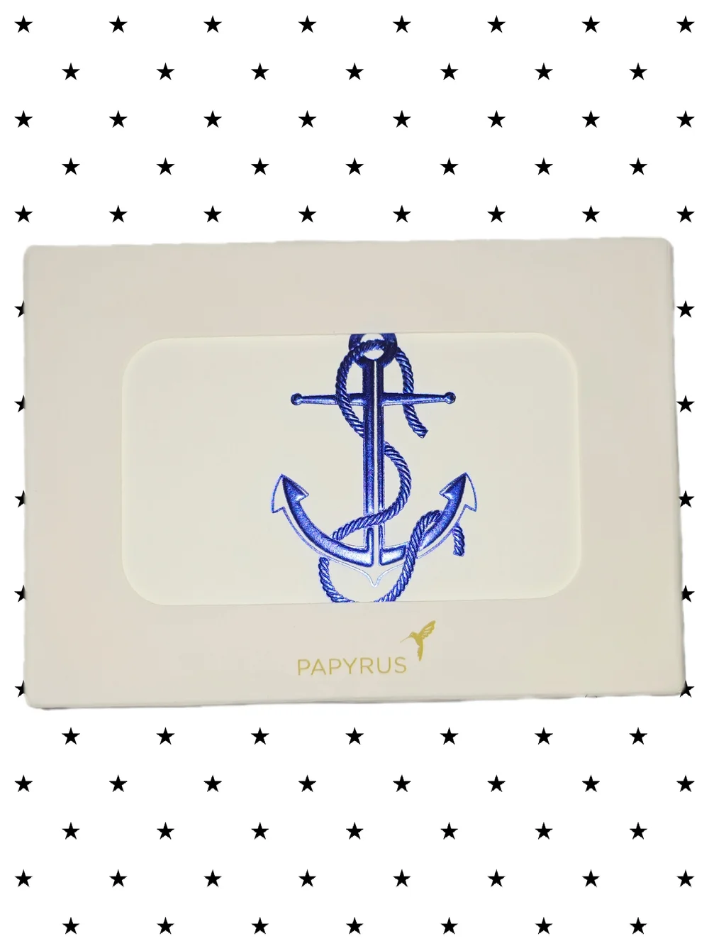 Papyrus - Nautical Anchor Blank Cards - Set Of 16